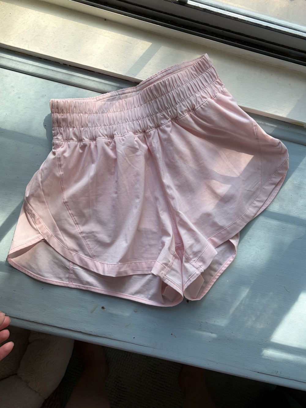 lululemon athletica Light Pink Running Shorts with Elastic Waist